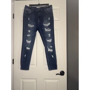 Kancan Curvy Distressed Denim Jeans 15/31 Style Kc714-bc Cut 36322